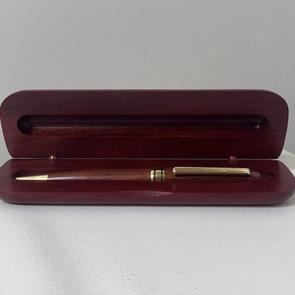 Wooden Ballpoint Pen Set with Rosewood Box and Pen - Picture 1 of 7
